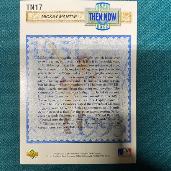 Mickey Mantle Upper Deck - Picture 4 of 4